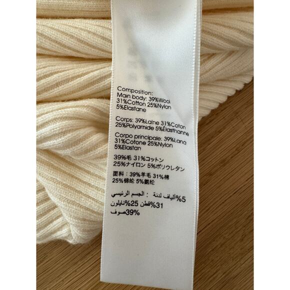 3.1 Phillip Lim Ivory Ribbed Sweater with Waist Side Tie Size XSmall $395 - Picture 4 of 6